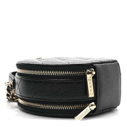 Chanel Caviar Quilted Round Handle With Care Vanity With Chain Black 8 of 10