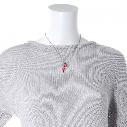 Chanel Padlock and Key CC Necklace Pink 2 of 5