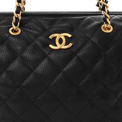 Chanel Shiny Caviar Quilted Large Bowling Bag Black 8 of 10