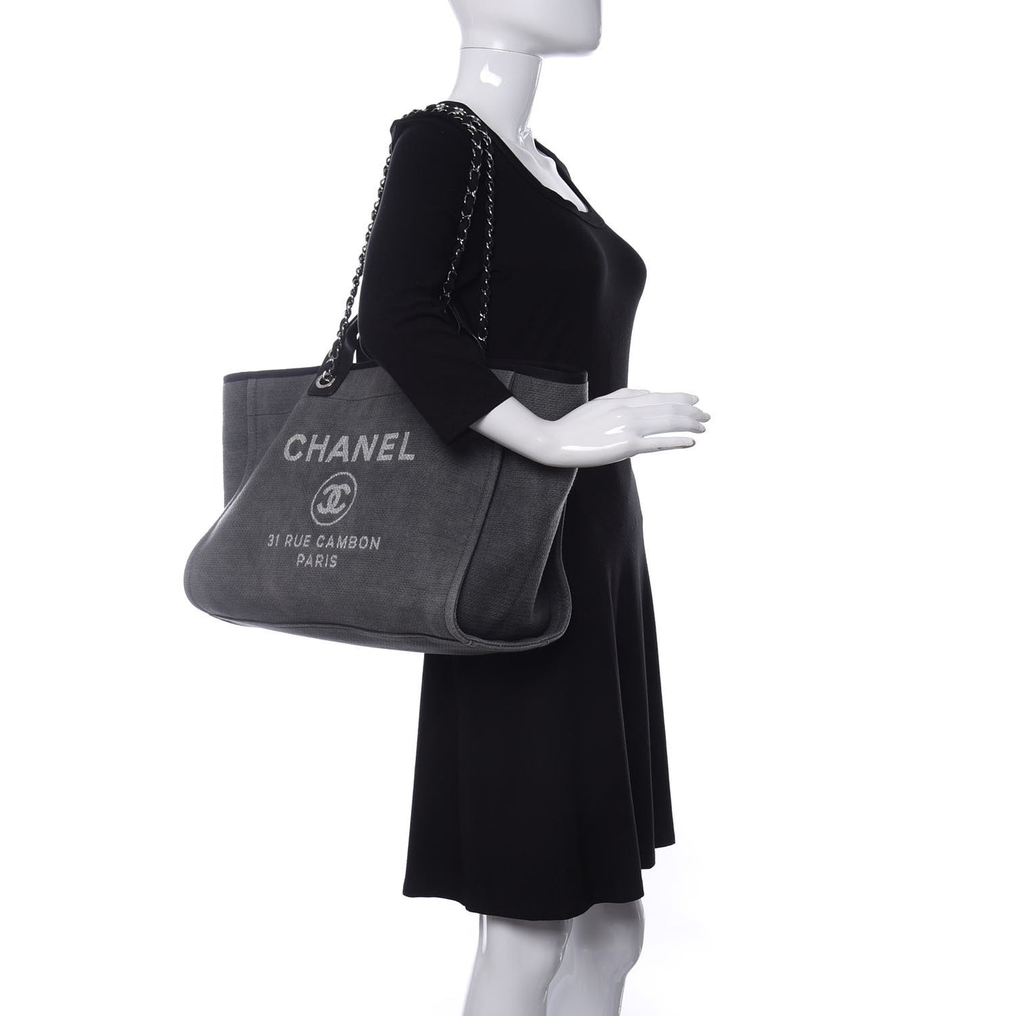Canvas Medium Deauville Tote Grey