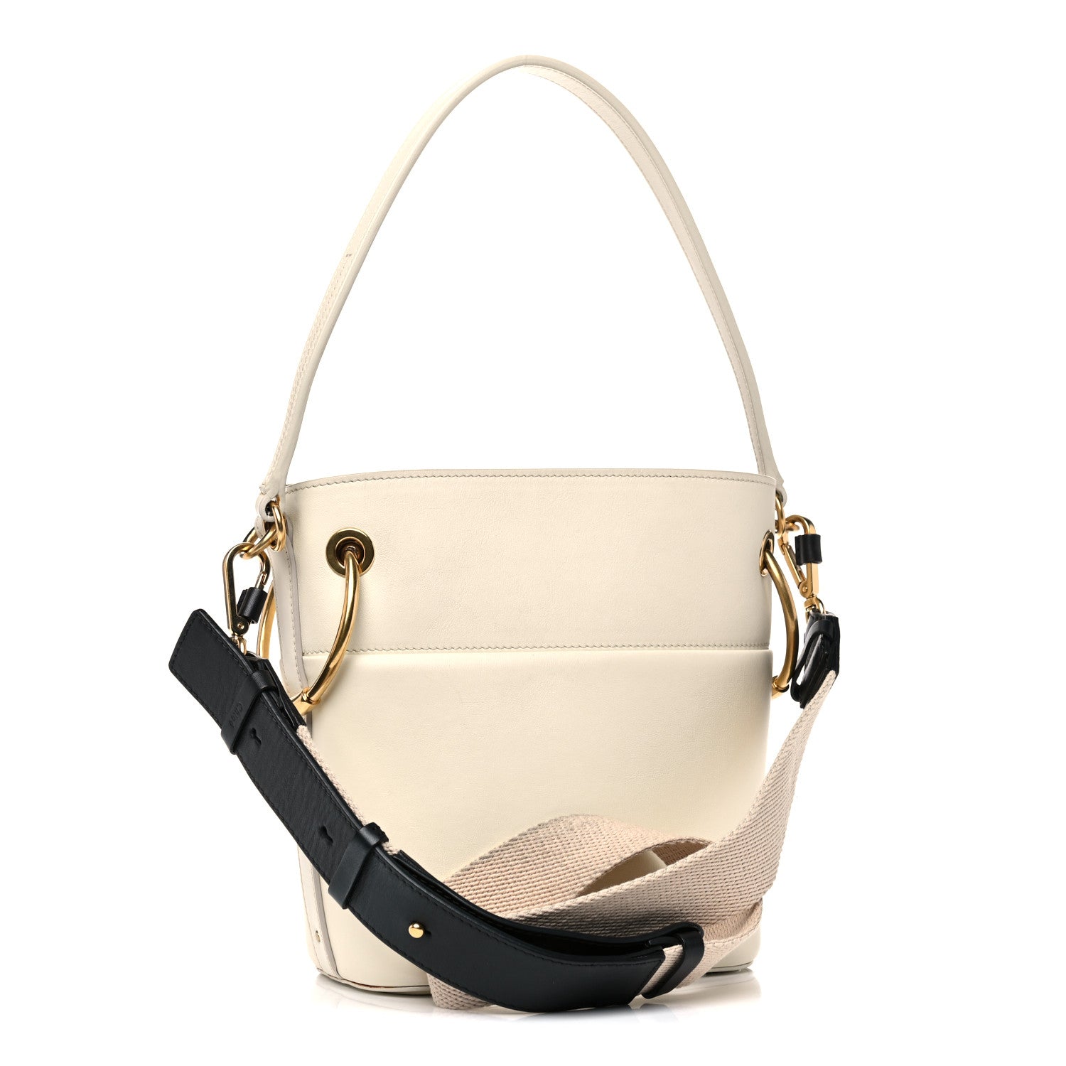 Chloe Smooth Calfskin Small Roy Bucket Bag Natural White 4 of 17