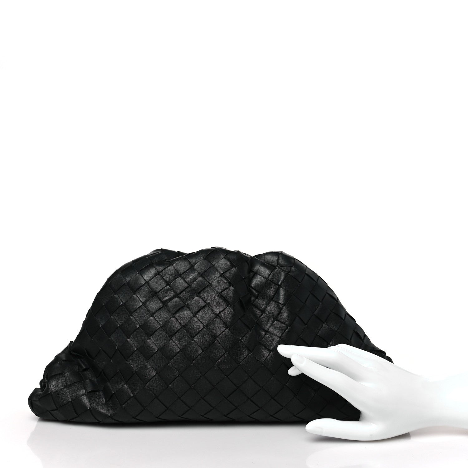 Bottega Veneta Nappa Maxi Intreccio The Pouch Oversized Clutch Black 2 of 9