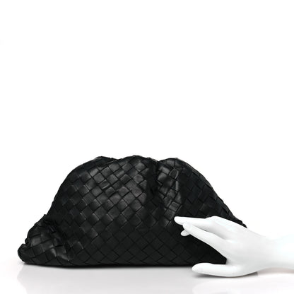 Bottega Veneta Nappa Maxi Intreccio The Pouch Oversized Clutch Black 2 of 9