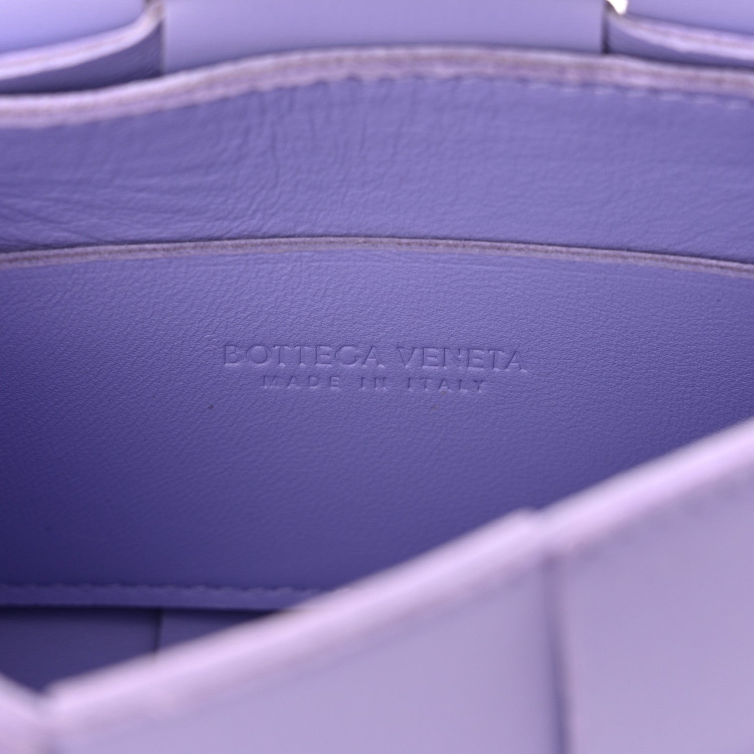 Bottega Veneta Lambskin Intreccio Candy Cassette Crossbody Bag Wisteria 6 of 10