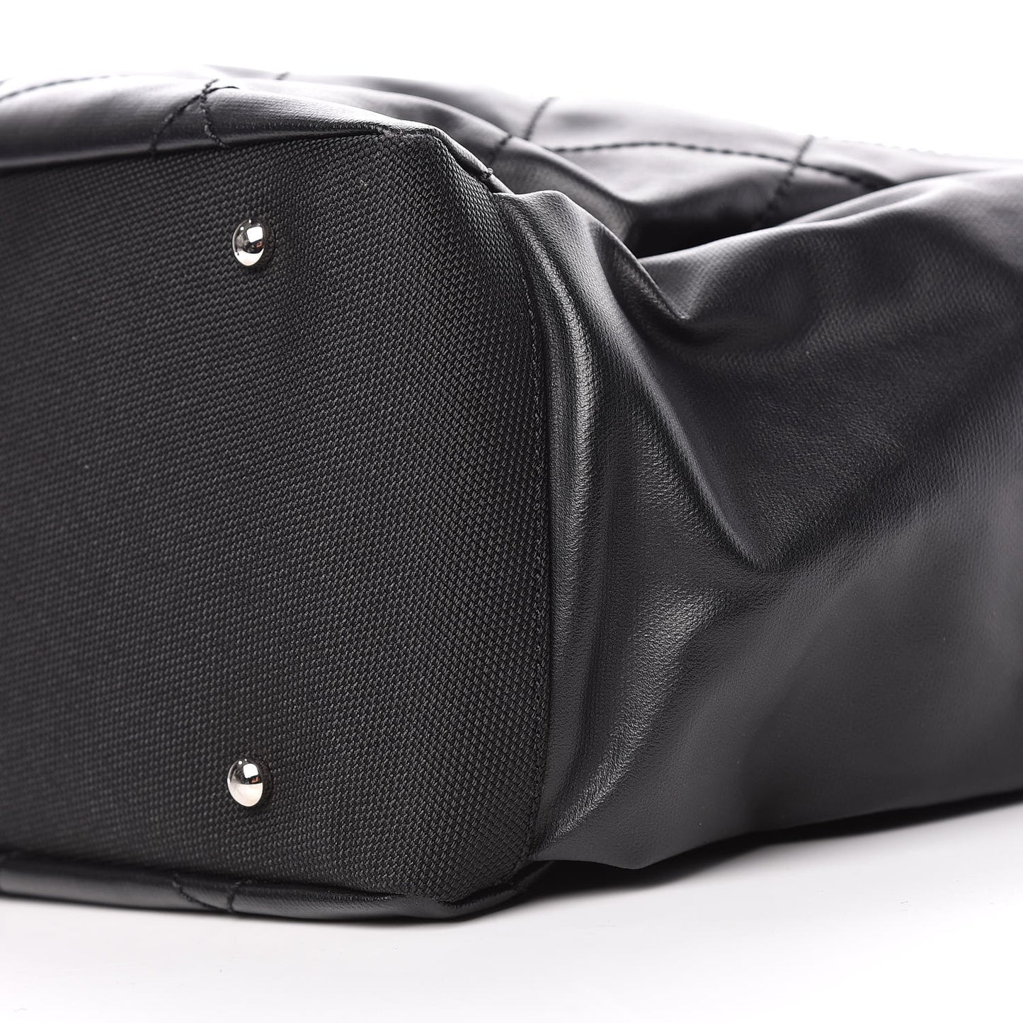 Coated Canvas Large Paris Biarritz Tote Black