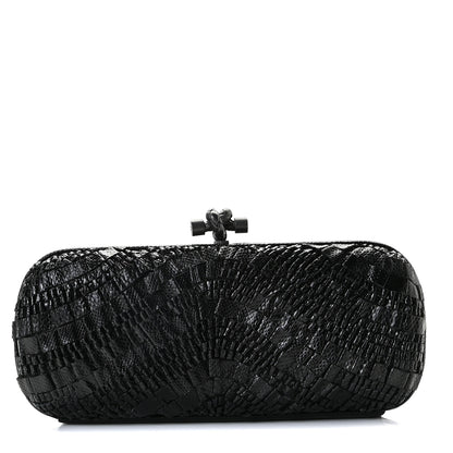 Bottega Veneta Ayers Intrecciato Karung Knot Clutch Black 1 of 8