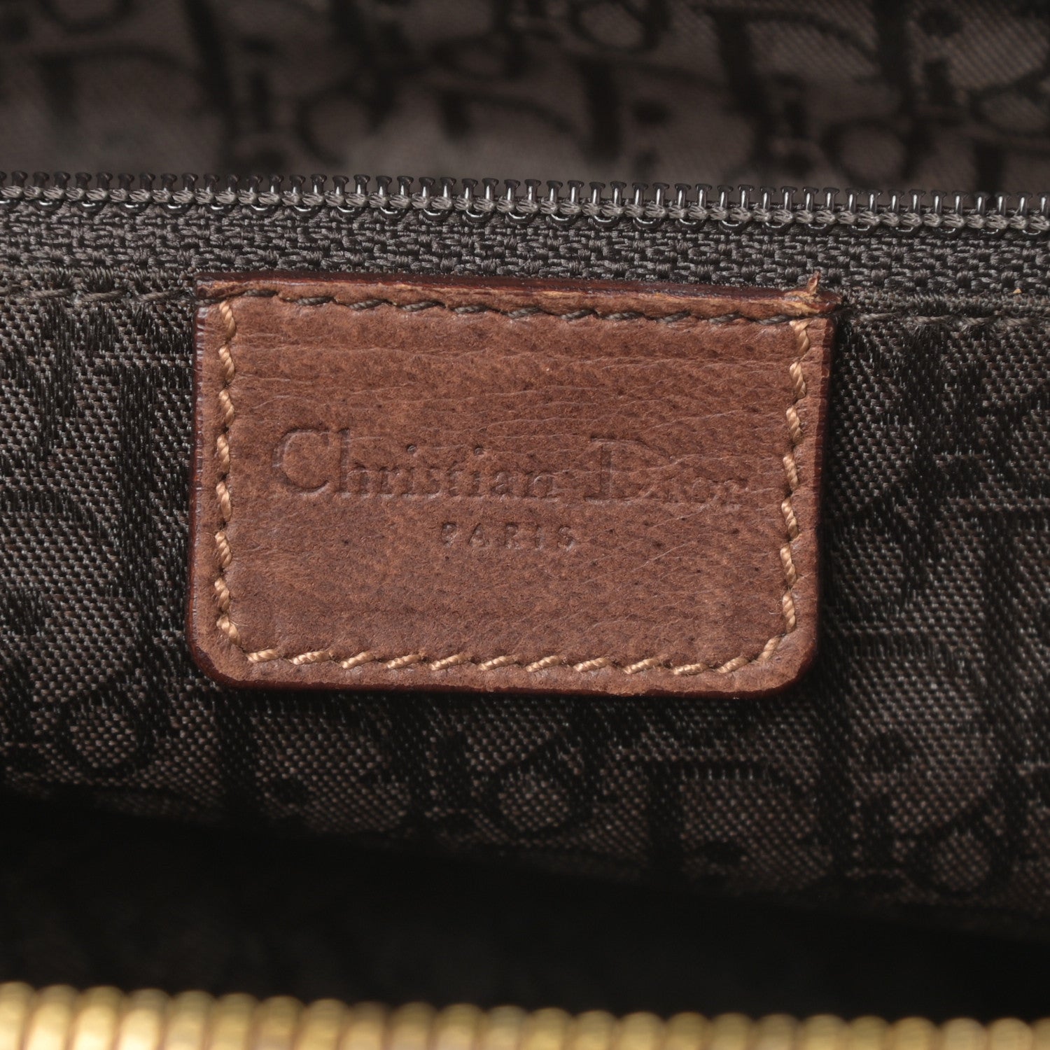 Christian Dior Denim Calfskin Street Chic Top Handle Bag Blue Brown 6 of 17