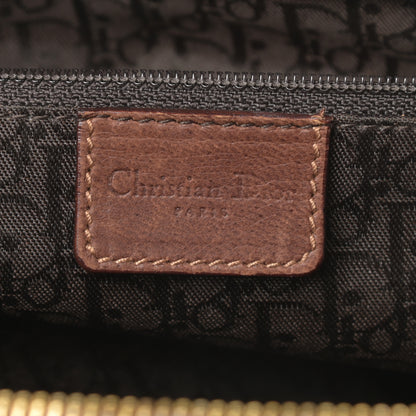 Christian Dior Denim Calfskin Street Chic Top Handle Bag Blue Brown 6 of 17