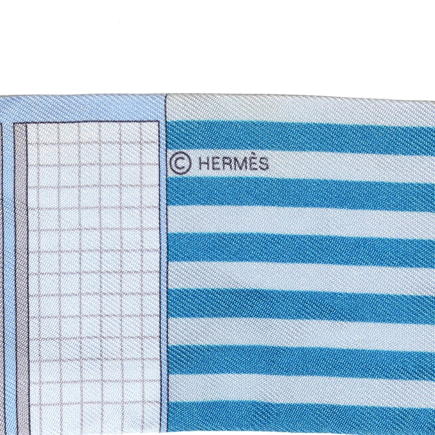 Hermes Silk Couvertures Nouvelles Twilly Menthe Ciel Marine Sable 4 of 11