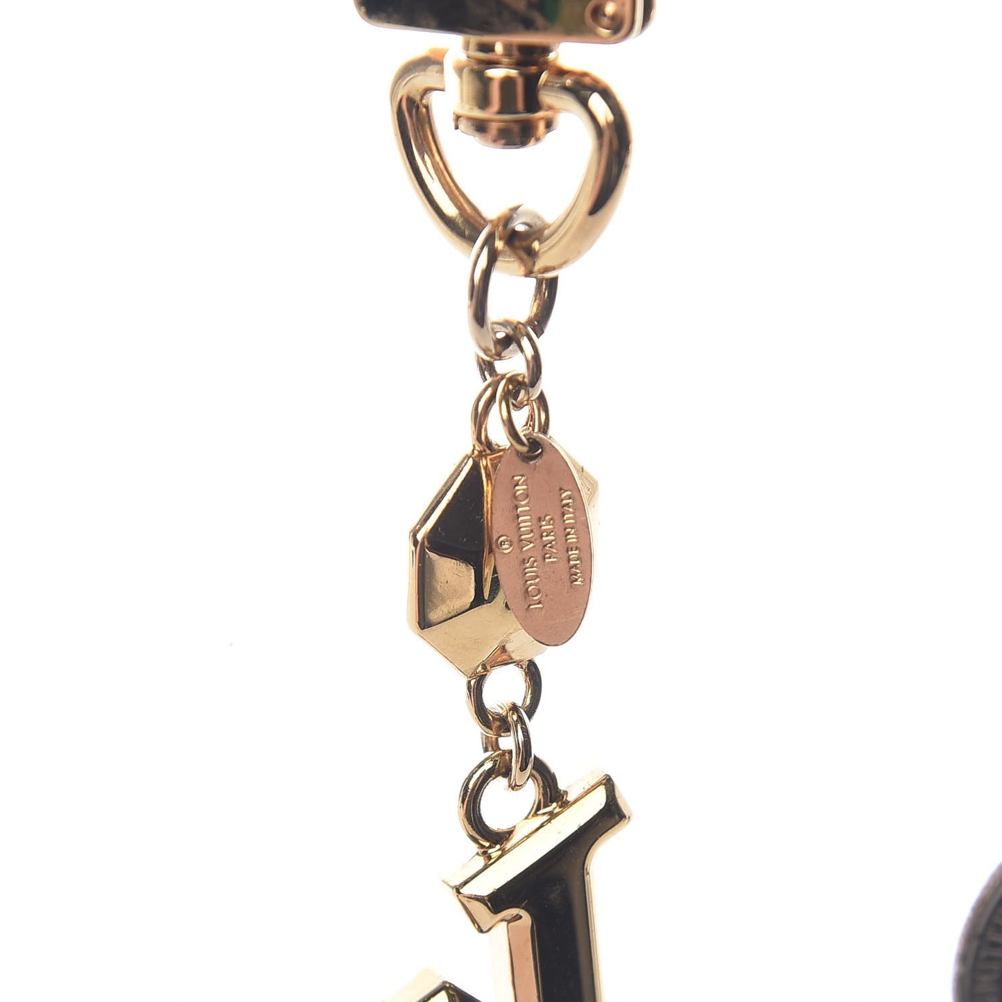 LV Facettes Bag Charm Key Holder Gold