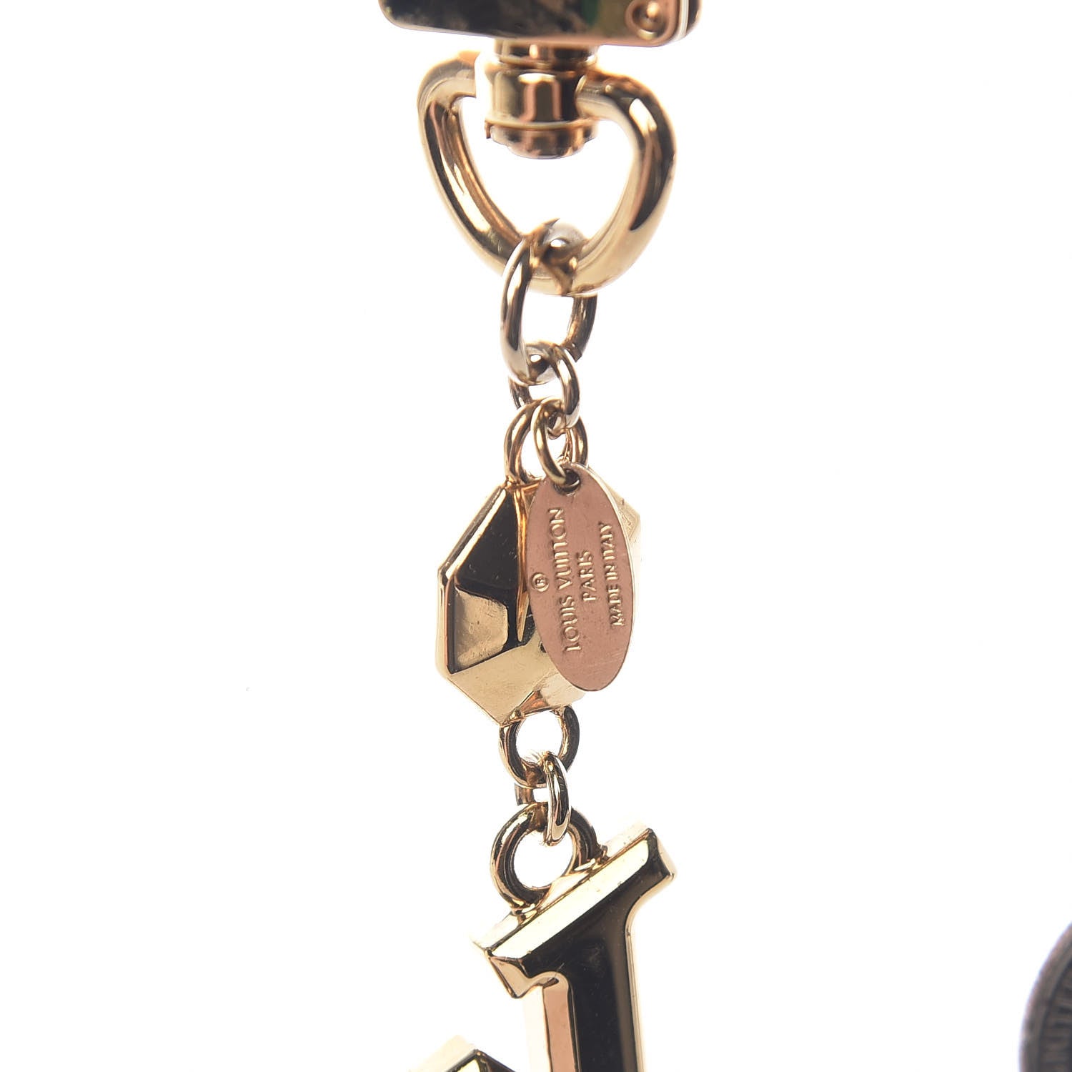 Louis Vuitton LV Facettes Bag Charm Key Holder Gold 3 of 4