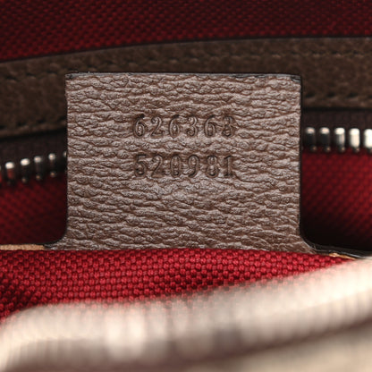 Gucci GG Supreme Monogram Textured Calfskin Square Messenger Bag Beige Ebony New Acero 7 of 9