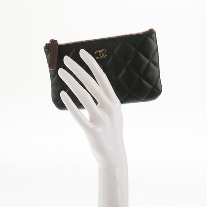 Chanel Lambskin Quilted Small Cosmetic Case Black 2 of 7