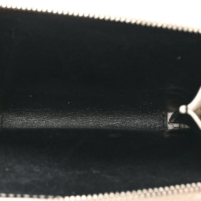 Saint Laurent Grain De Poudre Matelasse Chevron Monogram Compact Zip Around Wallet Ivory 7 of 14