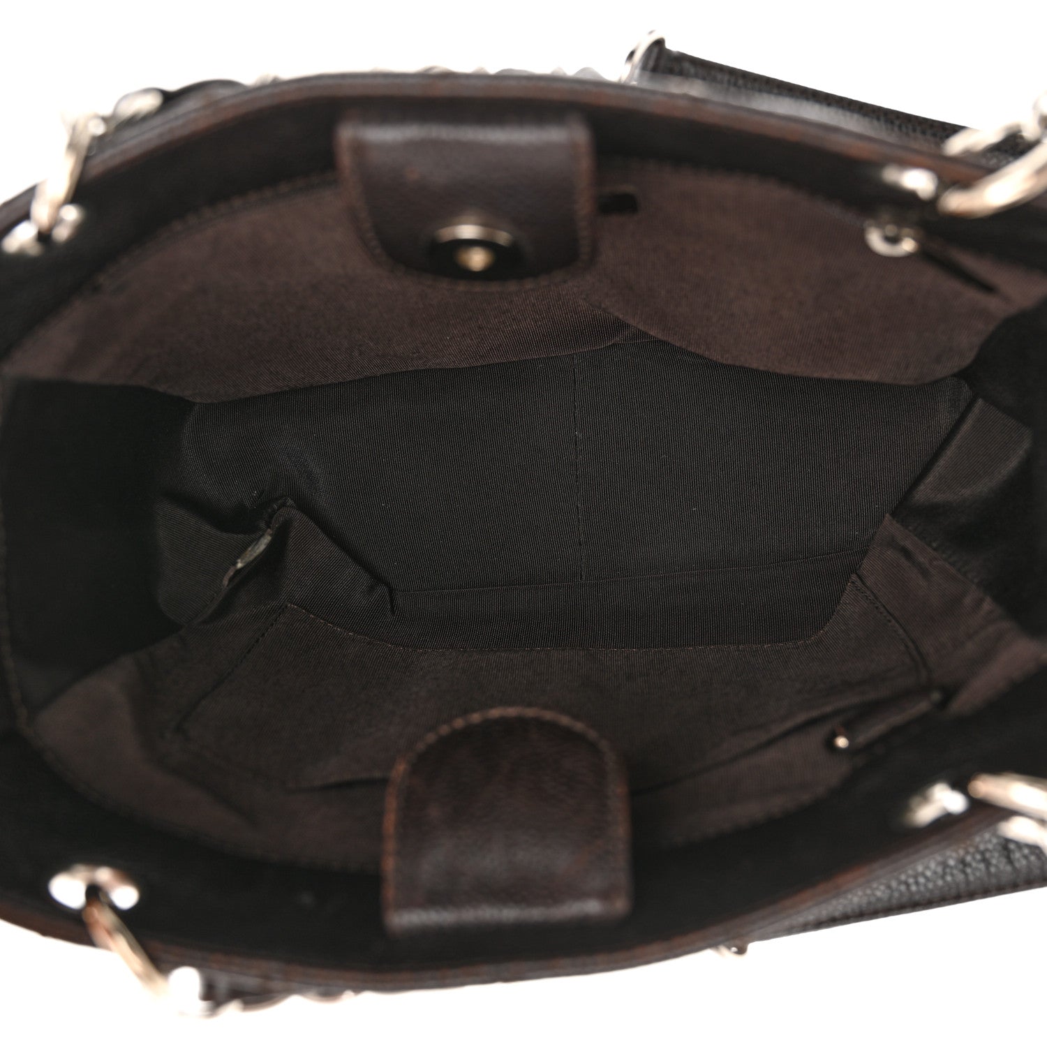 Chanel Caviar Quilted Petit Shopping Tote PST Dark Brown 5 of 16