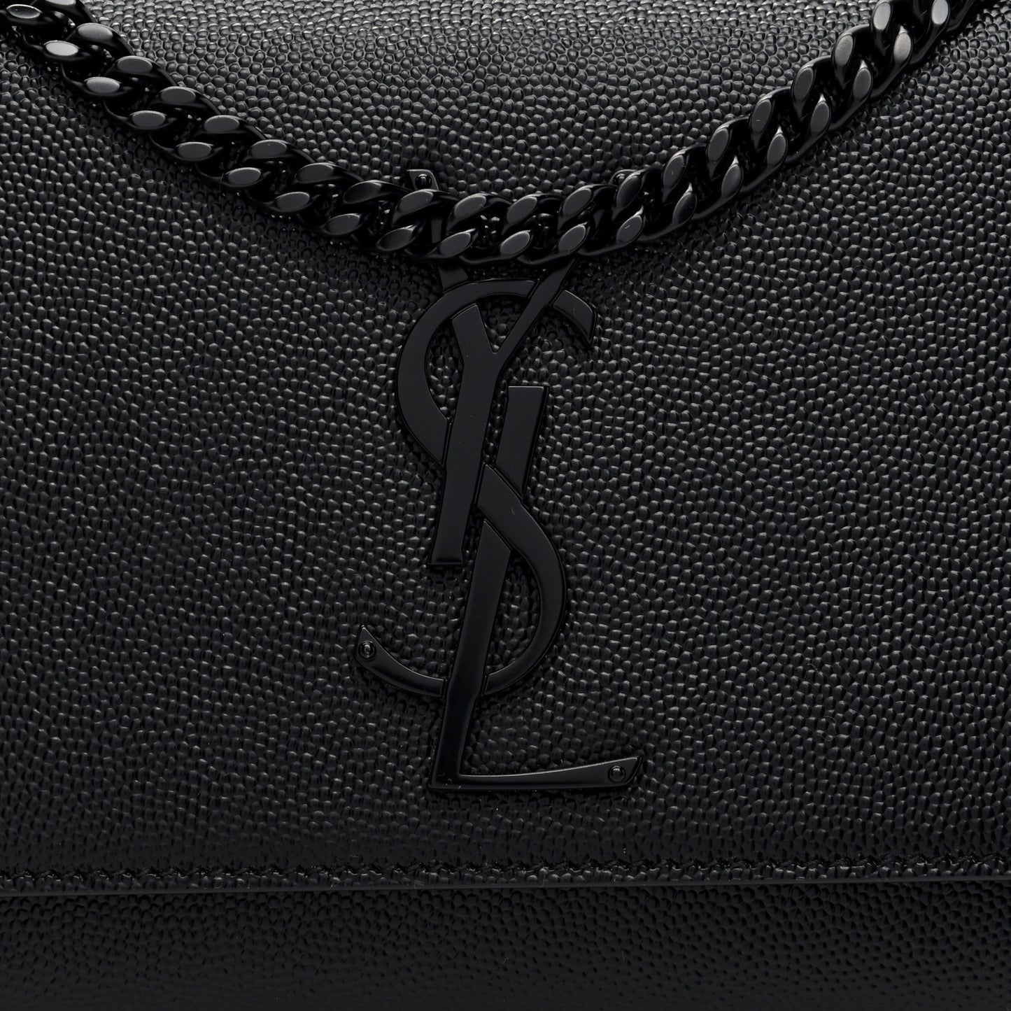 Grain De Poudre Small Monogram Monochrome Kate Satchel Black