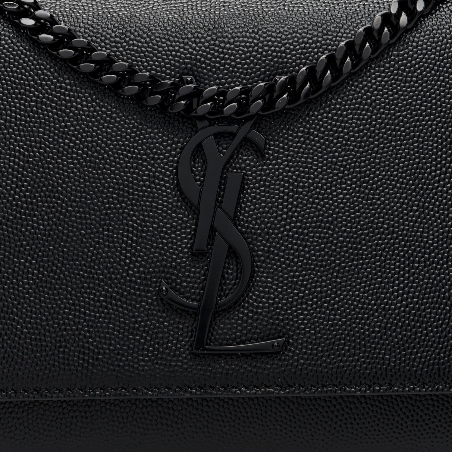 Saint Laurent Grain De Poudre Small Monogram Monochrome Kate Satchel Black 7 of 9