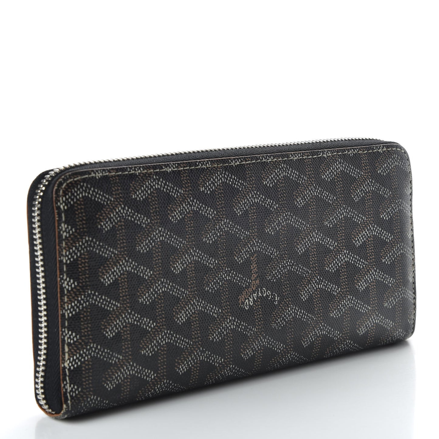 Goyardine Matignon Zip Around GM Wallet Black Gold