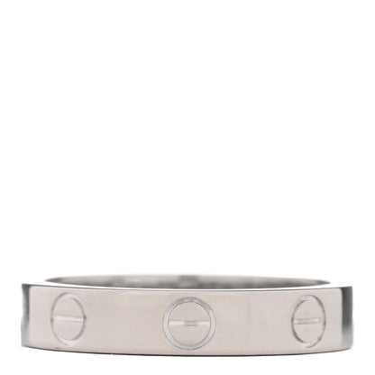 Cartier 18K White Gold 3.5mm LOVE Wedding Band Ring 51 5.75 1 of 4