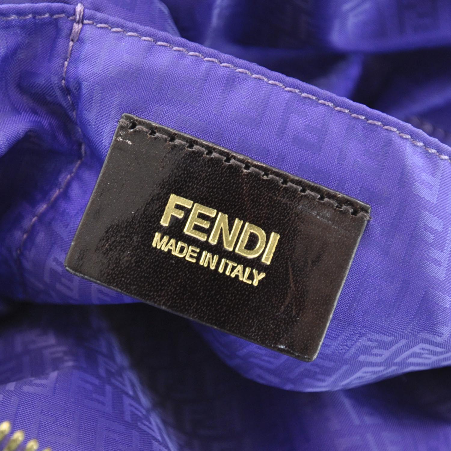 Fendi Zucca Spalmati Bowler Tobacco Viola 8 of 10