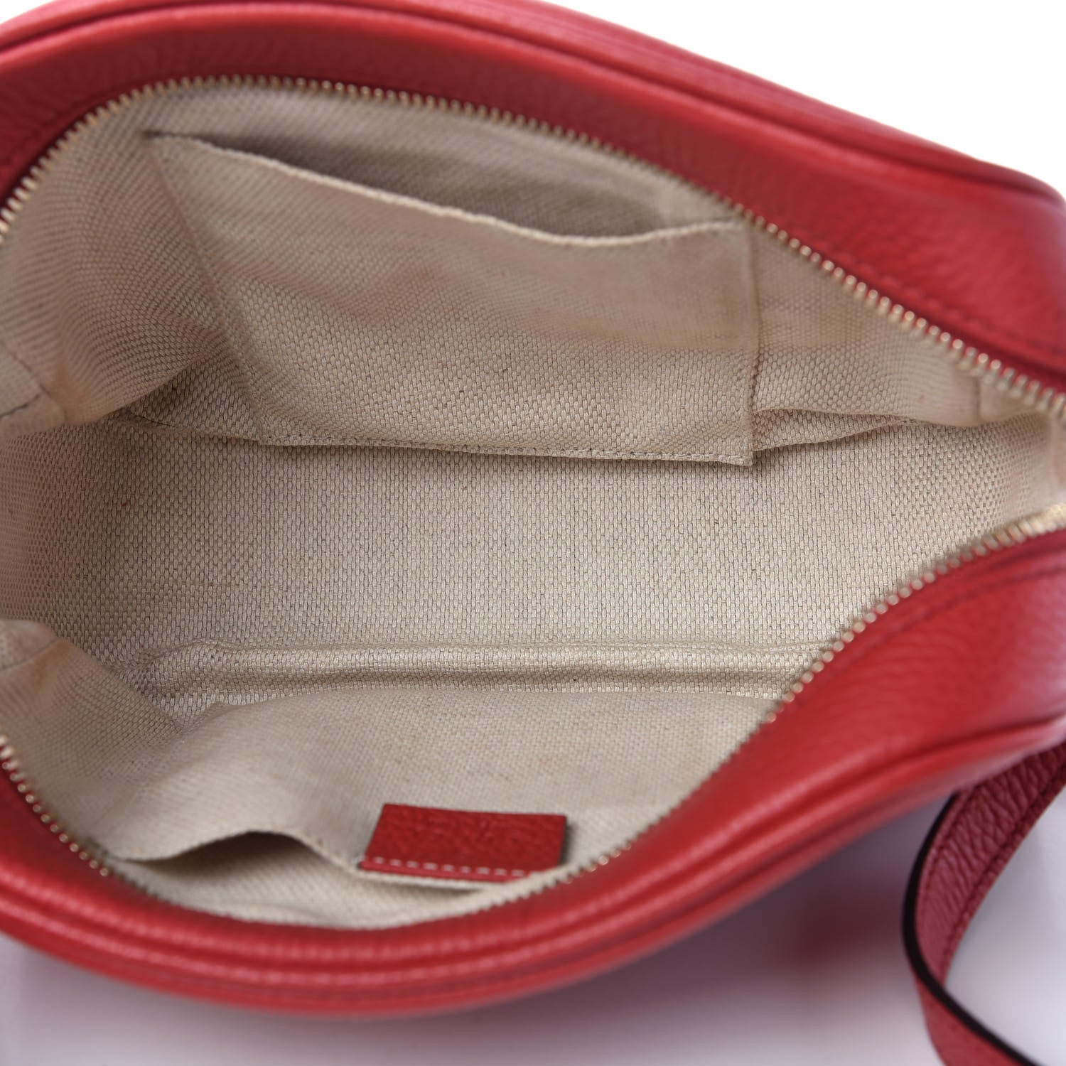 Gucci Pebbled Calfskin Small Soho Disco Bag Tabasco Red 5 of 9