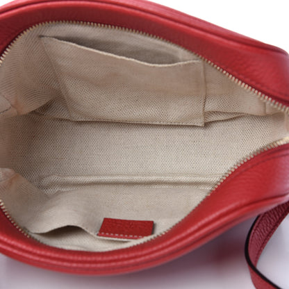 Gucci Pebbled Calfskin Small Soho Disco Bag Tabasco Red 5 of 9