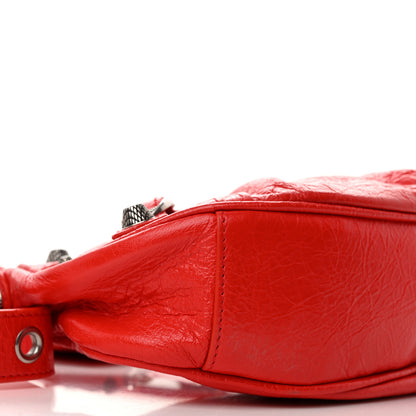 Balenciaga Agneau Arena Le Cagole Shoulder Bag XS Tomato Red 10 of 13