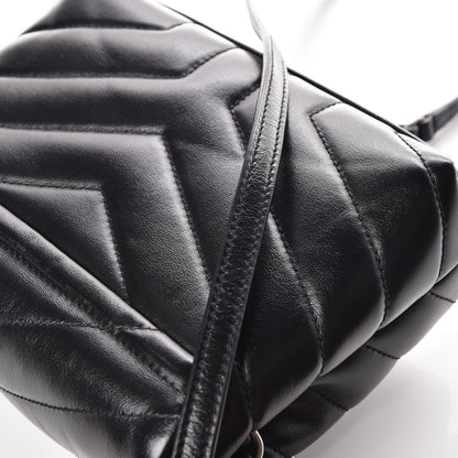 Saint Laurent Calfskin Y Quilted Monogram Toy Loulou Crossbody Bag Black 11 of 12