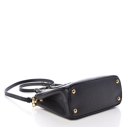 Prada Saffiano Mini Galleria Double Zip Tote Black 4 of 9