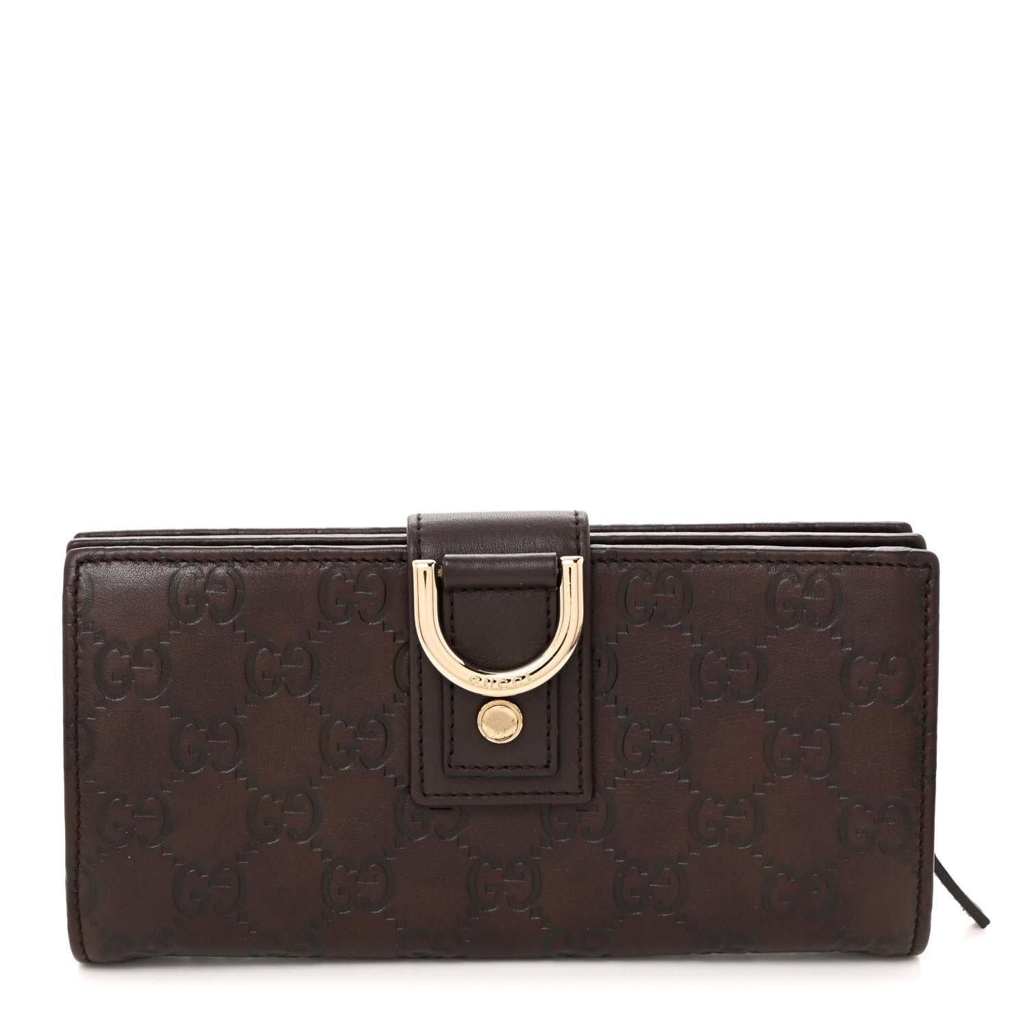 Gucci Guccissima Abbey Continental Wallet Chocolate 1 of 9