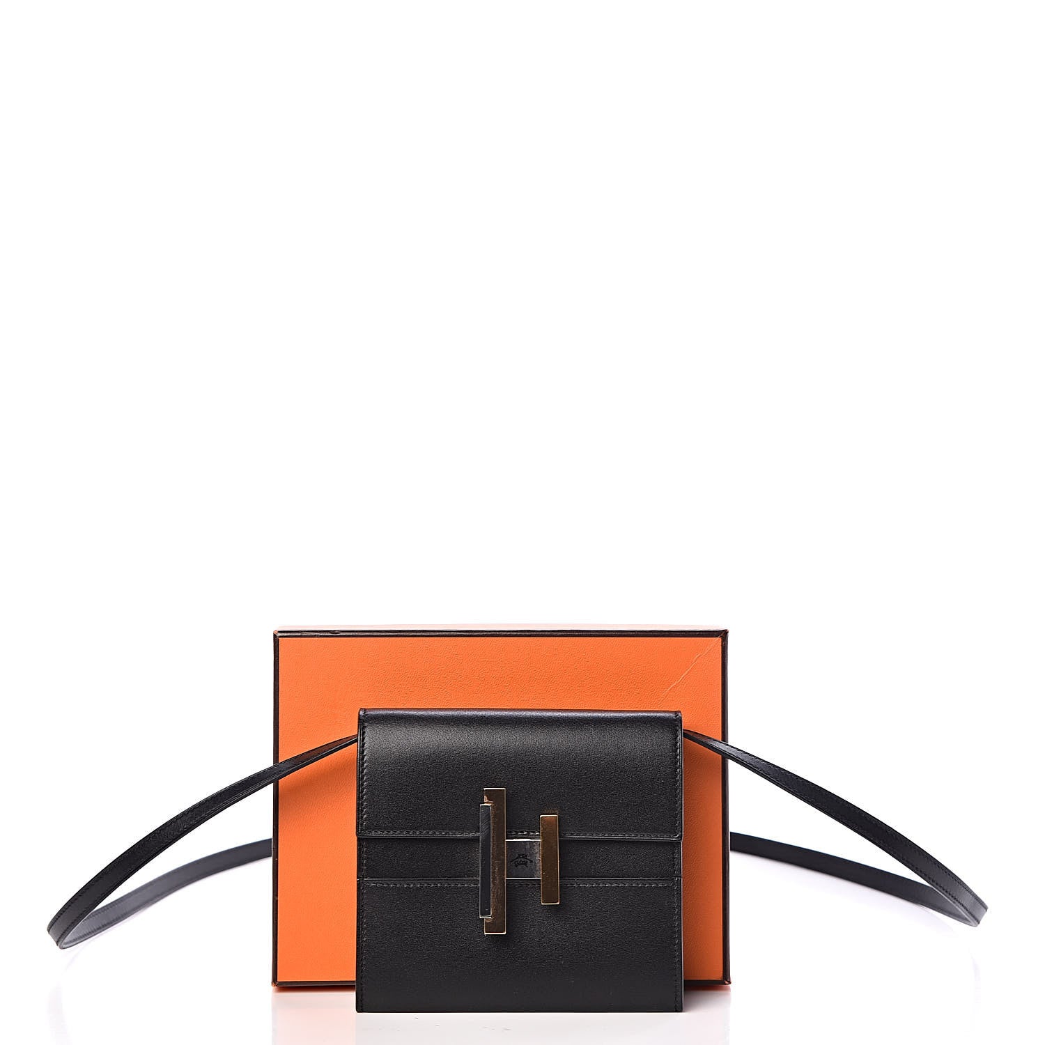 Hermes Villandry Calfskin Mini Cinhetic Wallet Black 9 of 9