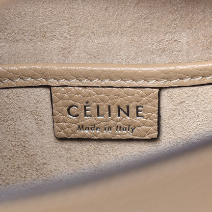 Celine Drummed Calfskin Nano Luggage Dune 9 of 10