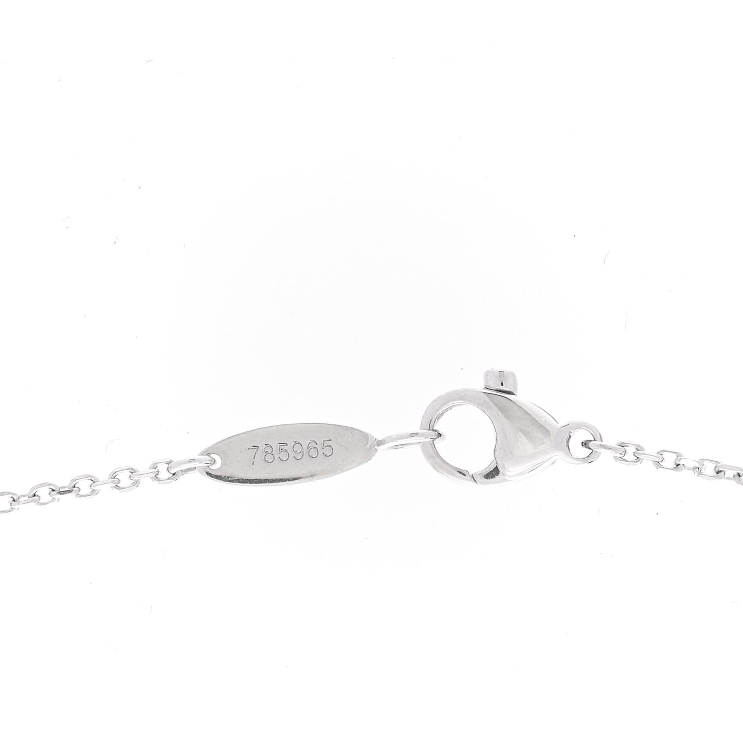 Platinum Diamond Ruby HW Logo Pendant Necklace