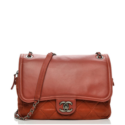 Chanel Iridescent Calfskin Medium In the Mix Flap Red 1 of 9