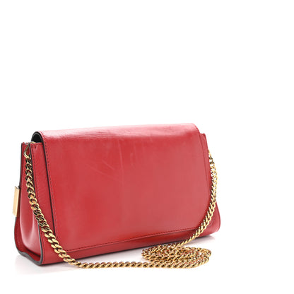 Chloe Lambskin Medium Elle Chain Clutch Red 3 of 15