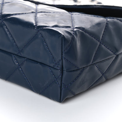 Chanel Vinyl Quilted In the Business Flap Bag Navy Blue 10 of 10