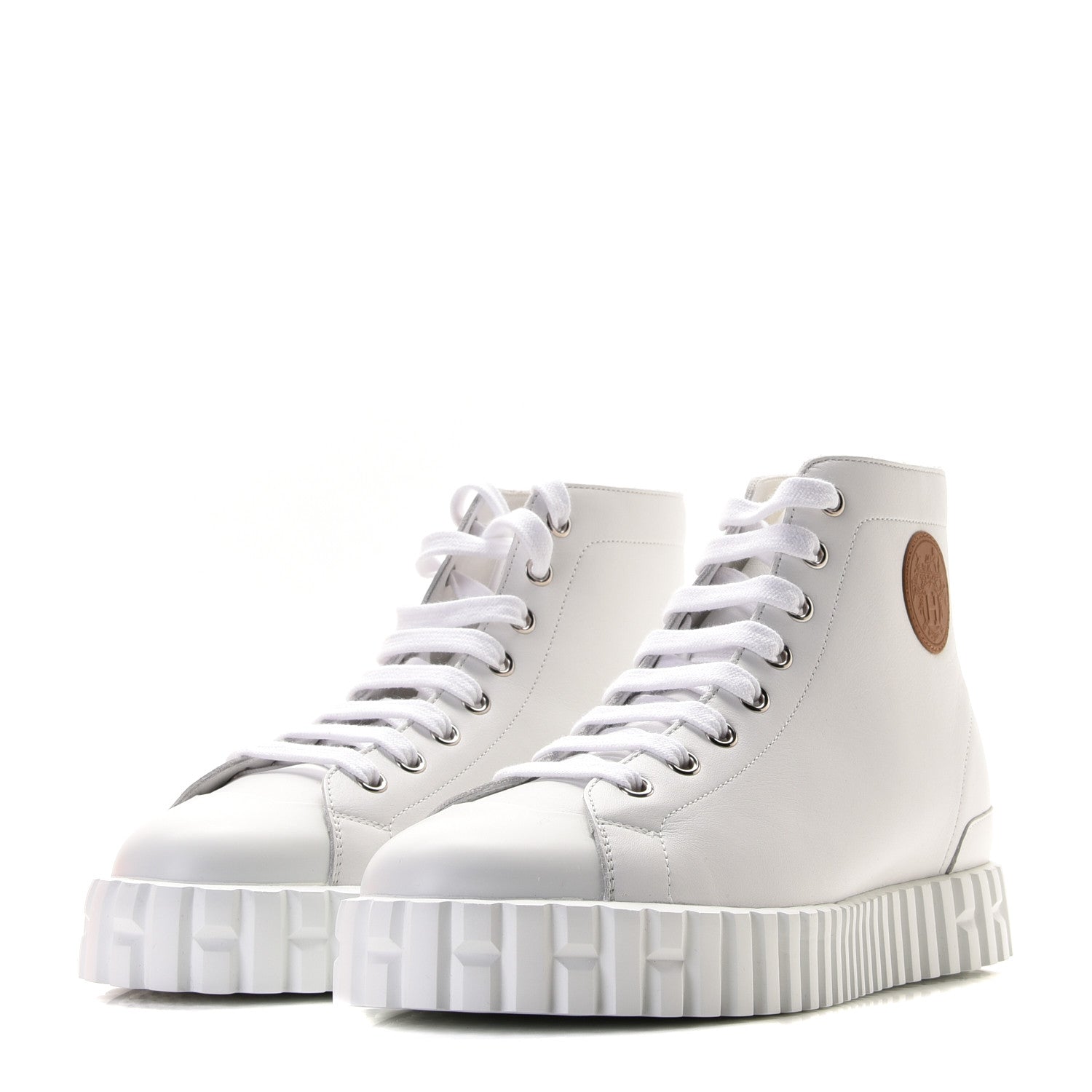 Hermes Calfskin Womens Climb Sneakers 38.5 White 3 of 9