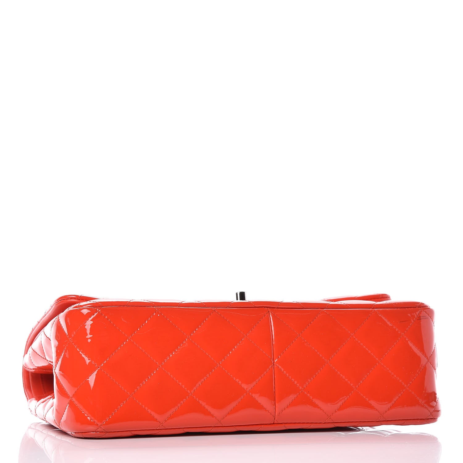 Chanel Patent Quilted Jumbo Double Flap Red 4 of 21