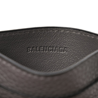 Balenciaga Grained Calfskin Neo Classic Silver Hardware Card Holder Dark Grey 6 of 7