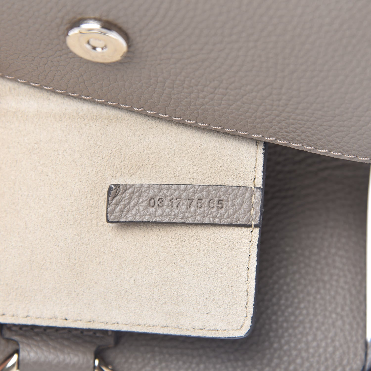Chloe Suede Calfskin Mini Faye Shoulder Bag Motty Grey 9 of 10