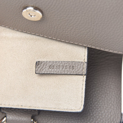Chloe Suede Calfskin Mini Faye Shoulder Bag Motty Grey 9 of 10