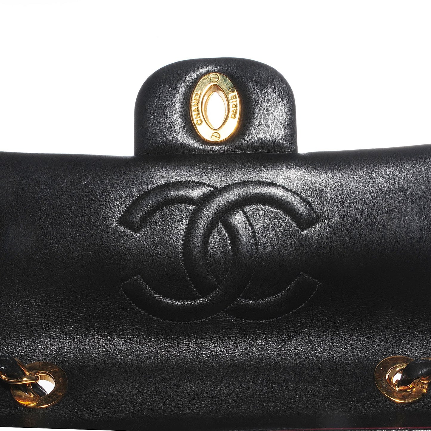 Lambskin XL Jumbo Flap Black