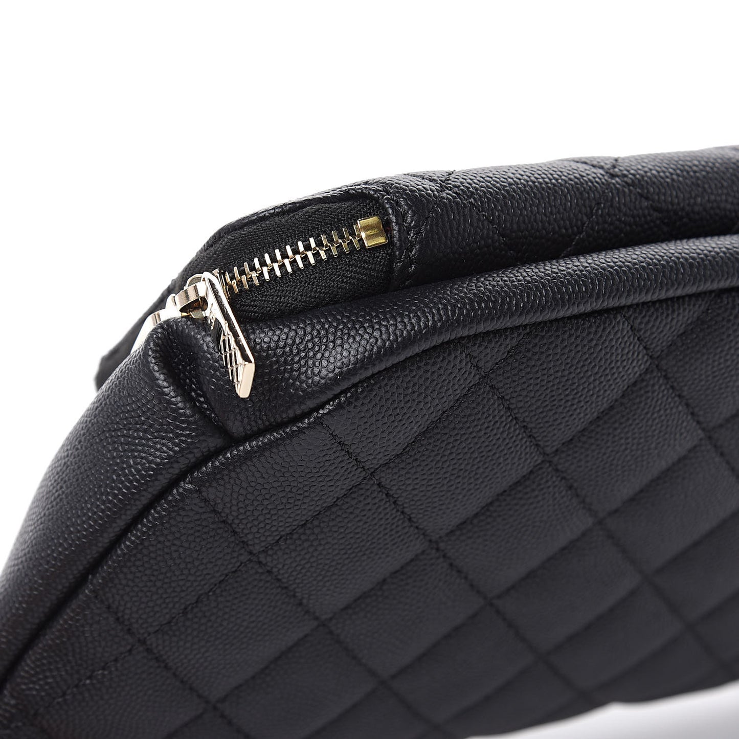 Caviar Quilted Business Affinity Waist Belt Bag Black