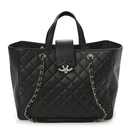 Chanel Caviar Quilted Large CC Box Shopping Tote Black 1 of 8
