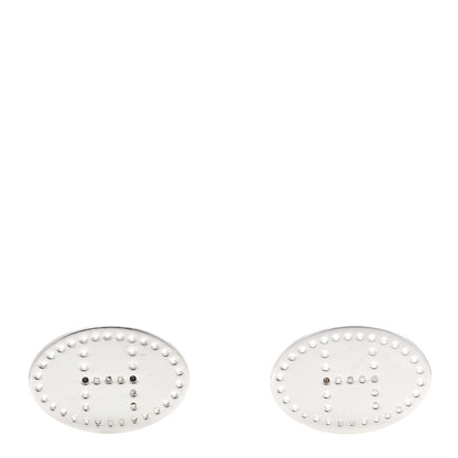Hermes Sterling Silver Oval Cufflinks 1 of 6