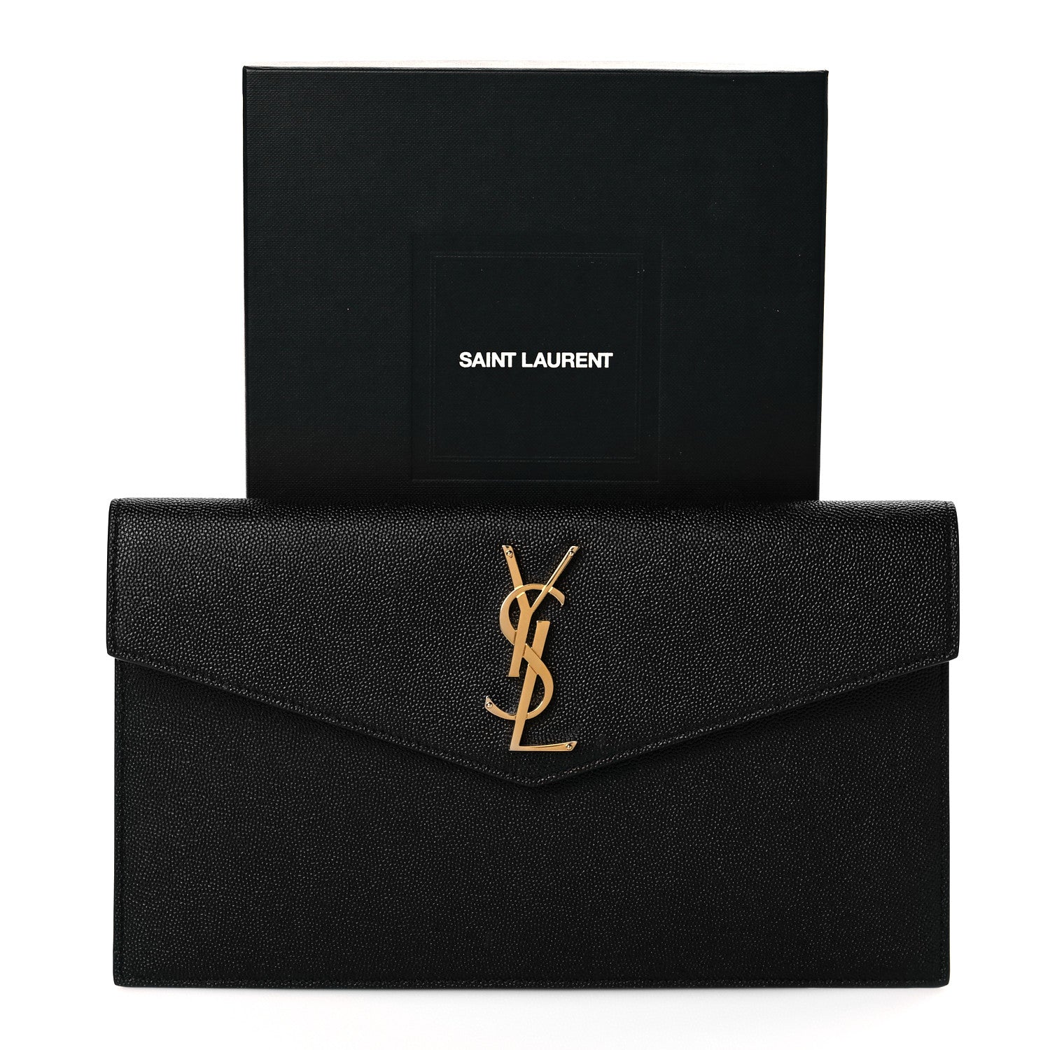 Saint Laurent Grain De Poudre Uptown Pouch Black 11 of 11