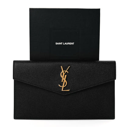 Saint Laurent Grain De Poudre Uptown Pouch Black 11 of 11