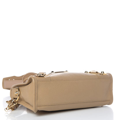 Balenciaga Chevre Gold Metallic Edge Hardware Mini City Beige Oryx 4 of 10