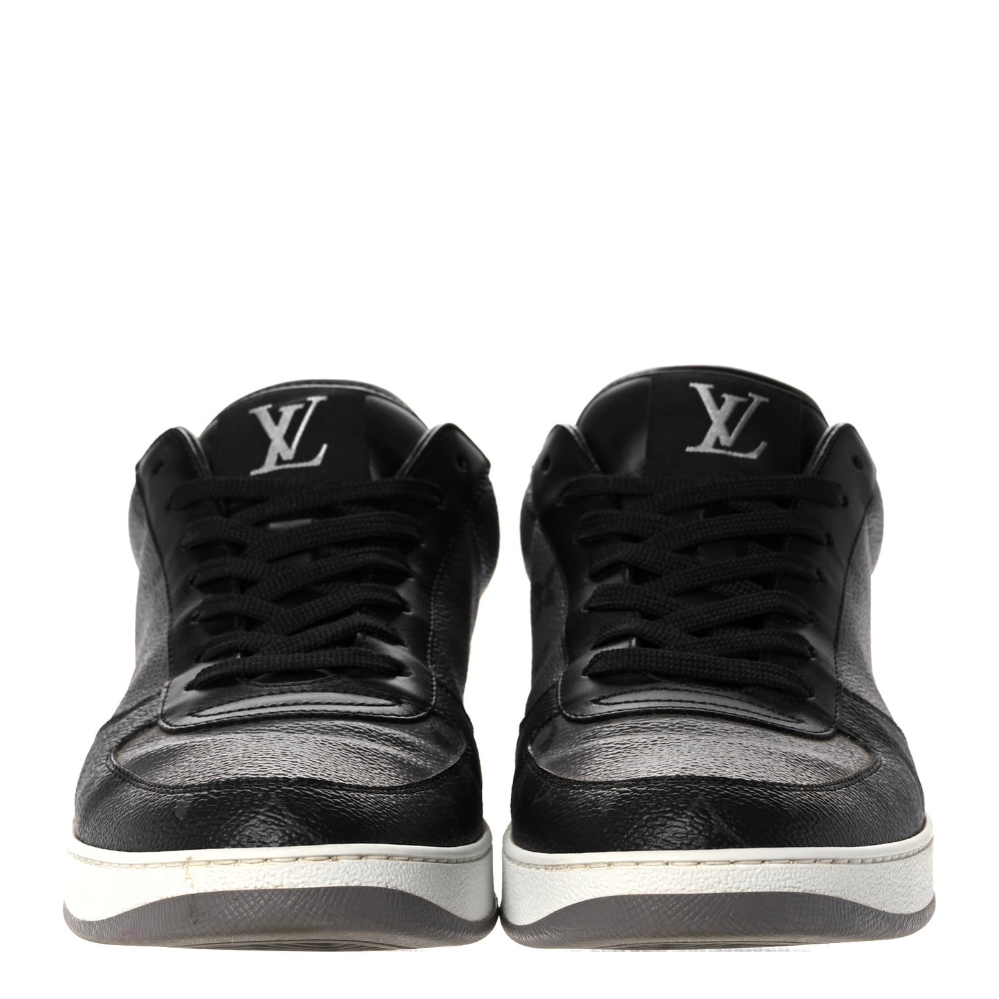 Reverse Monogram Eclipse Mens Rivoli Sneakers 10 Black