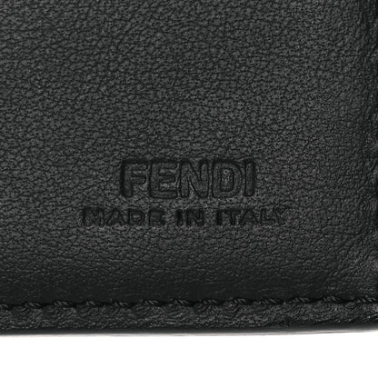 Fendi Calfskin Metal Monster Eyes Bi-fold Wallet Black 7 of 9
